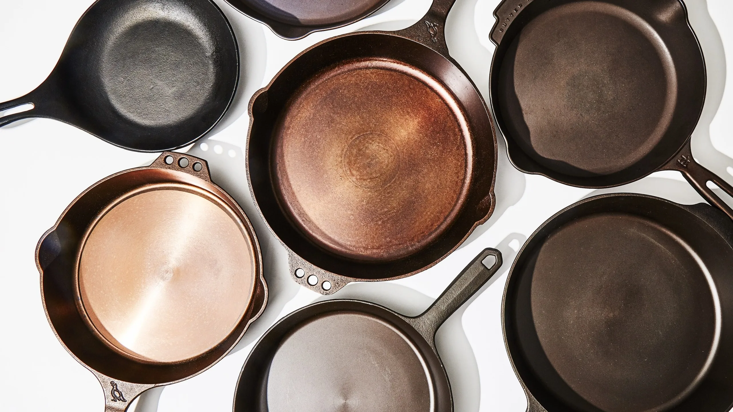 A well-seasoned cast iron skillet