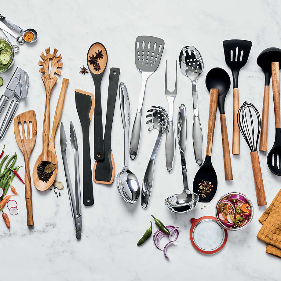 Well-made kitchen tools on a work surface