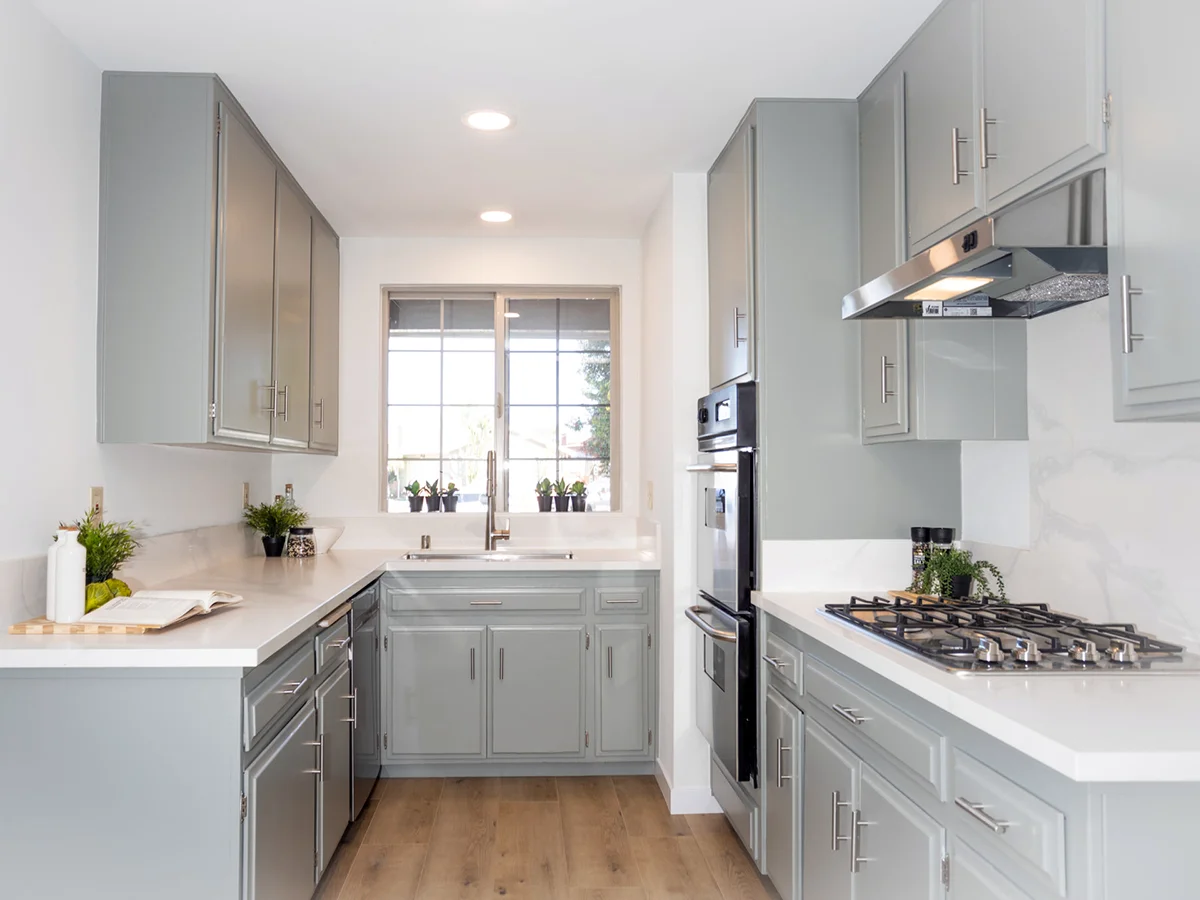 A compact, well-organized small kitchen
