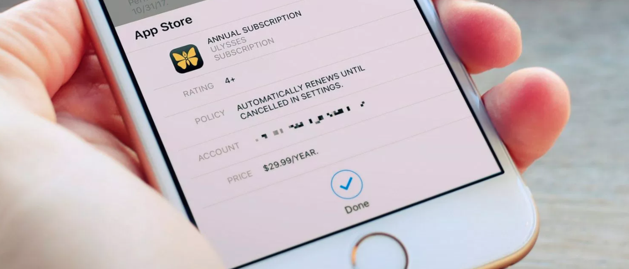 Reviewing recurring charges on a phone